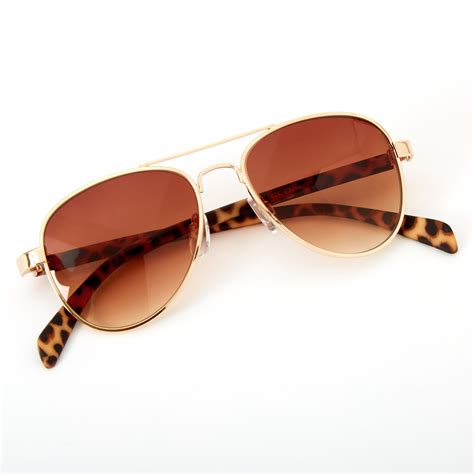 leopard print aviator sunglasses